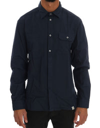 Thumbnail for Elegant Blue Cotton Casual Shirt