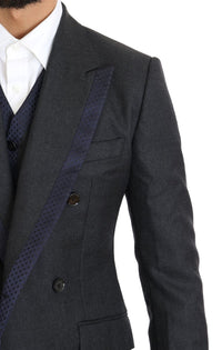 Thumbnail for Elegant Gray Polka Dot 3-Piece Suit