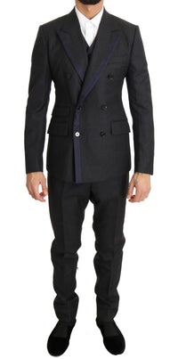 Thumbnail for Elegant Gray Polka Dot 3-Piece Suit