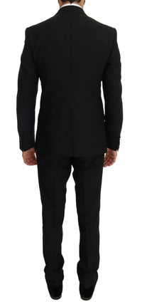 Thumbnail for Elegant Black Three-Piece Suit with Saxophone Embroidery