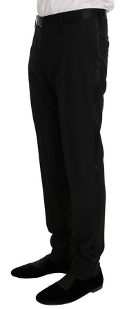 Thumbnail for Elegant Black Three-Piece Suit with Saxophone Embroidery