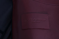 Thumbnail for Radiant Red Leather Biker Motorcycle Jacket