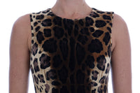 Thumbnail for Sleeveless Leopard Mini Sheath Dress