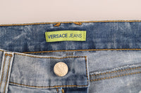 Thumbnail for Chic Light Blue Torn Slim Fit Jeans