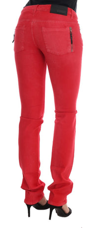 Thumbnail for Radiant Red Super Slim Designer Jeans