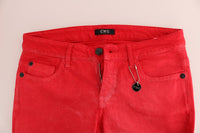 Thumbnail for Radiant Red Super Slim Designer Jeans
