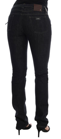 Thumbnail for Svelte Dark Blue Cotton Slim Jeans