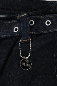 Thumbnail for Svelte Dark Blue Cotton Slim Jeans