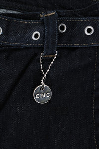 Thumbnail for Svelte Dark Blue Cotton Slim Jeans