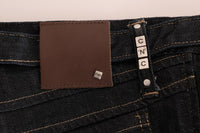 Thumbnail for Svelte Dark Blue Cotton Slim Jeans