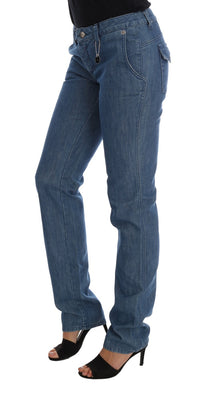Thumbnail for Super Slim Blue Wash Cotton Jeans