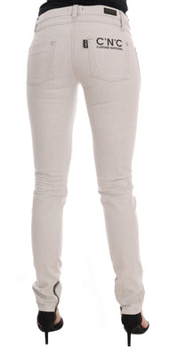 Thumbnail for Chic White Slim-Fit Stretch Jeans