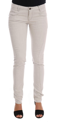 Thumbnail for Chic White Slim-Fit Stretch Jeans
