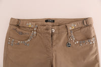 Thumbnail for Beige Super Slim Fit Designer Jeans