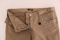 Thumbnail for Beige Super Slim Fit Designer Jeans