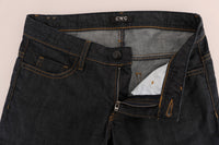 Thumbnail for Chic Dark Blue Straight Fit Jeans