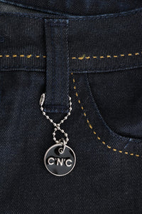 Thumbnail for Chic Dark Blue Super Slim Fit Jeans