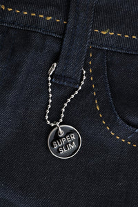 Thumbnail for Chic Dark Blue Super Slim Fit Jeans