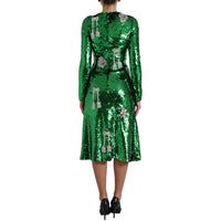 Thumbnail for Green Sequin Swarovski Crystal Dress