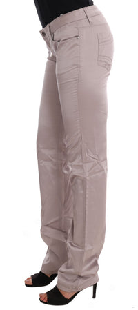 Thumbnail for Chic Beige Slim Fit Designer Jeans