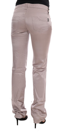 Thumbnail for Chic Beige Slim Fit Designer Jeans