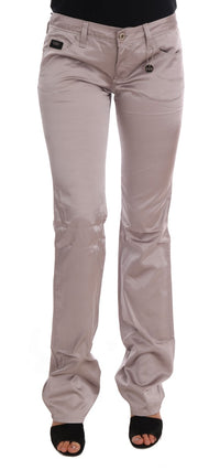 Thumbnail for Chic Beige Slim Fit Designer Jeans