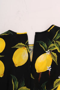 Thumbnail for Sicilian Lemon Print Silk Blouse
