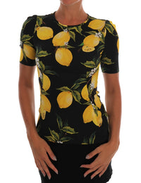 Thumbnail for Sicilian Lemon Print Silk Blouse
