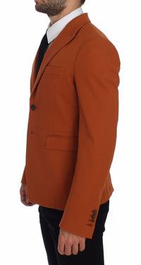 Thumbnail for Orange Cotton Stretch Blazer