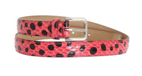 Thumbnail for Polka Dot Snakeskin Belt with Silver Buckle