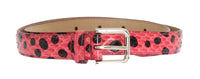 Thumbnail for Polka Dot Snakeskin Belt with Silver Buckle