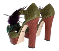 Thumbnail for Multicolor Crystal Platform Sandals