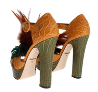 Thumbnail for Multicolor Crystal Ankle Strap Platform Sandals
