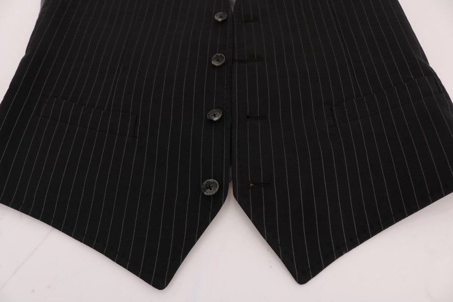 Black STAFF Cotton Striped Vest