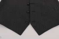 Thumbnail for Elegant Striped Gray Waistcoat Vest