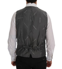 Thumbnail for Elegant Striped Gray Waistcoat Vest