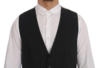 Thumbnail for Elegant Striped Gray Waistcoat Vest