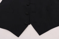 Thumbnail for Sleek Striped Wool Blend Waistcoat Vest
