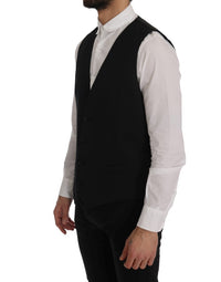 Thumbnail for Sleek Black Single-Breasted Waistcoat