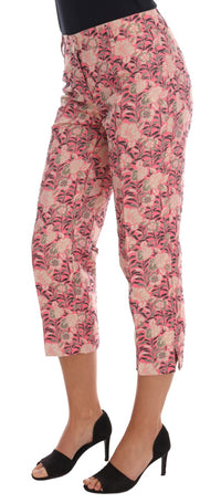 Thumbnail for Elegant Floral Brocade Pants