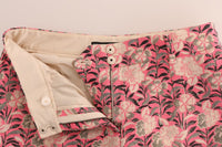 Thumbnail for Elegant Floral Brocade Pants