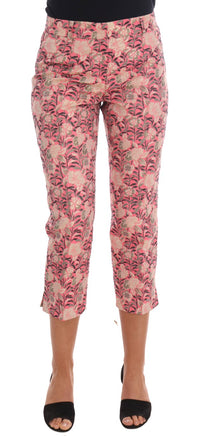 Thumbnail for Elegant Floral Brocade Pants