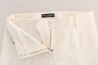 Thumbnail for Elegant White Capri Pants - Cotton & Silk Blend