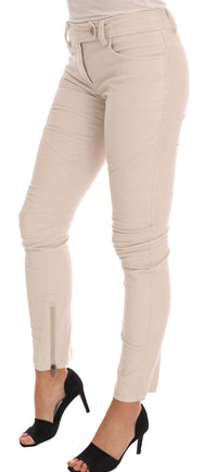 Thumbnail for Beige Slim Jeans Corduroy Skinny Pants
