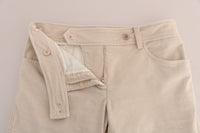 Thumbnail for Beige Slim Jeans Corduroy Skinny Pants