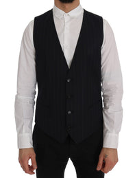 Thumbnail for Elegant Striped Wool Blend Vest Waistcoat