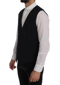 Thumbnail for Elegant Blue Striped Waistcoat Vest