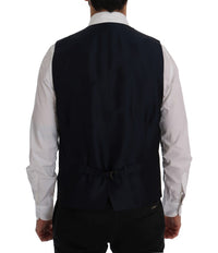 Thumbnail for Elegant Blue Striped Waistcoat Vest