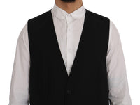 Thumbnail for Elegant Striped Wool Blend Waistcoat Vest
