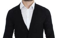 Thumbnail for Black Fine Wool Button Cardigan